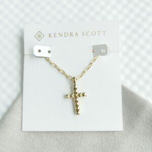 Kendra Scott Gold Jada Cross Short Necklace NEW